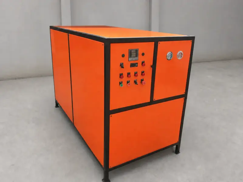 Industrial chiller with integrated controls built by Malabar Chilling Systems