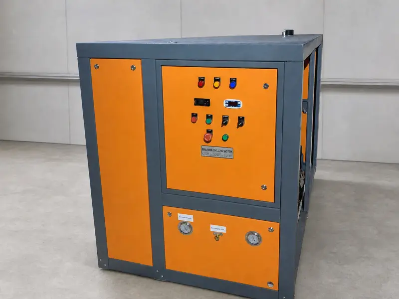 Packaged process chiller built by Malabar Chilling Systems