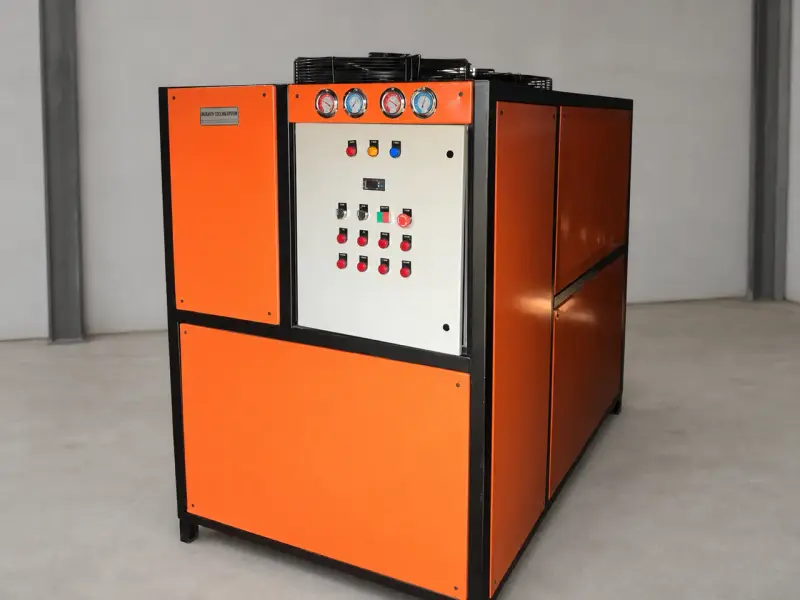 Multi-fan packaged chilling system built by Malabar Chilling Systems